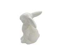Générique Ceramic Bunny Statua - Porcellana Rabbit Sculpture | White Bunny Figurine with Cute Sitting Pose, Easter Decoration, Seasonal Display, Home Decor for Tiered Tray, Mantel