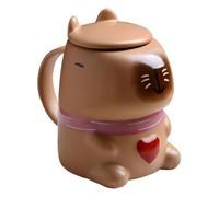 Générique Ceramic Capybara - 350 ml Cartoon Animal Coffee Cup, Funny Capybara Heart Design | Cute Tea Coffee Cup For Home Office Breakfast Desk Gift Kitchen Table Use