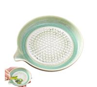 Générique Ceramic Handmade Gradient Grater, Garlic Grater Plate, Decorative Garlic dimagrante Plate, High Efficiency Seasoning Grater, Textured Grating, Systematic Ingredient Prep for Vegetable Usage