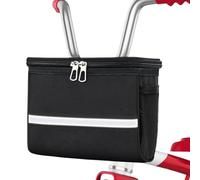 Générique Cestino Della Bicicletta - Cestino Della Bicicletta, Pattumiera A Ciclo con Tasca Cerniera | con Strisce Riflettenti | per Scooter Elettrico Ciclismo su Strada All'aperto Uomini Donne