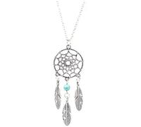 Générique Charm Dream Catcher Dreamcatcher Perle Piuma Ciondolo Marrone Collana Gancio Orecchini Collana Collana Lunga Moda Durevole