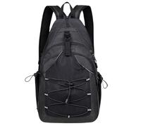 Générique Chest Bag, Small Travel Sling Backpack, Stylish Shoulder Organizer Pack, Lightweight Storage, Unisex Compact Material, Ideal for Hiking Running Workout Camping and Events, Nero , Se référer