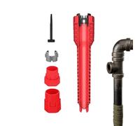 Générique Chiave per lavello e rubinetto | 8 in 1 con teste sostituibili - Chiave per rubinetto del sotto piano - Cucina Bagno Soggiorno Appartamento Ufficio Tubo Bacino Elettricisti