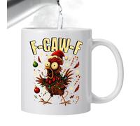 Générique Chicken Coffee Mug - Divertente Rooster Ceramic 350 ml Novelty | Men Water Mug Drinking Cups | for Birthday Christmas Valentines Friends Coworkers Office Beer Milk