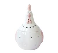 Générique Chicken-Shaped Ceramic Storage Jar | Ceramic, 600 g/780 g, Sizes A/B | Airtight Lid Kitchen Container For Eggs Candy | Jewelry Organizer, Durable Home Decor Box
