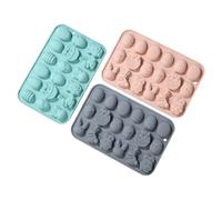 Générique Chocolate Molds Easter | 3 pezzi Heat Resistant Non-Stick Soft,Easter Candy Cake Baking Pan,for Cupcake Clay Crafts Fondant Candy Sugar 7.60 Inches X 4.92 Inches