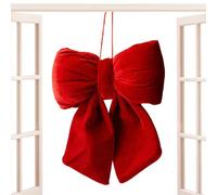 Générique Christmas Bows - 3D Velvet Ornament Garland Decoration | Elegant Holiday Bows for Winter, Fall, Oro Birthday Party, Perfect for Home, Outdoor, Oro Fronte Door Display