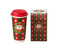 Générique Christmas Coffee Cups - 580 ml Reusable Ceramic Holiday Drinkware, Festive Travel Mug For Hot Beverages, for Women Men Coworkers Friends Family Adults Home Office Winter Celebrations