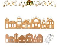 Générique Christmas Houses, Foldable Decor for Holiday, LED Lighted Gingerbread House, Portable Material, Easy Setup Feature, Decor Tool, Home Accessory for Living 38,98 x 9,84 pollici