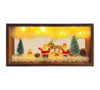 Générique Christmas Light Up Scene | Warm Scene Layout Ornaments | Desktop Winter Scene Decor, Brightness Adjustable Night Light, Flessibile Brightness Christmas Decor, Festive Ornaments for Christmas