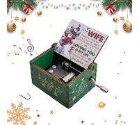 Générique Christmas Music Box - Mano Musical Box | Vintage Music Box Organizer | Wooden Merry Christmas Music Box for Daughter Son Wife Merry Christmas Melody