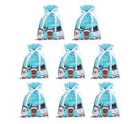 Générique Christmas Packaging Bags - Gift Sacks, Drawstring Pouch with Ribbon Tie, Holiday Wrap for Odd Shaped Items, Fabric Storage Reusable Designs, Party Favors Kids Adults
