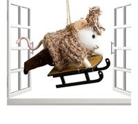 Générique Christmas Plush - Felt Animal Ornaments for Holiday Tree Decoration | Elk, Gufo, Sled Decor | Desktop Scene Atmosphere Pendant for Home Office Christmas