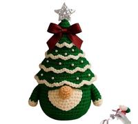 Générique Christmas Tree Gnome Crochet Kit for Beginners: All-Inclusive DIY Craft Set with Yarn, Hook, Ornaments & Easy Pattern for Festive Holiday Decorations