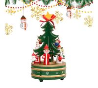 Générique Christmas Tree Music Box - Scatola Musicale di Natale in Legno a sul Design complesso | Ornamenti per Melodia Fatti a Mano in Miniatura per Il Festival delle Feste, Verde