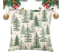 Générique Christmas Tree Pillow Cover, 18 x 18 pollici Decorative Pillowcase for Study, Couch Pillow Case for Farmhouse, Car Coffee Shop Living Room Divano Dormitory Party Planners Apartment
