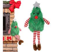 Générique Christmas Tree Shaped Cute Plush Doll, Cloth 11,42 x 5,51 x 2,36 inch - Tree Shaped Cute Plush Doll with Festive Lights, Party Office | Cuțe Christmas Тree oll Soft Figures Festive Game
