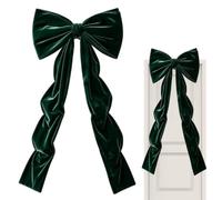 Générique Christmas Tree Topper Bow, 6FT Seasonal Decor with Long Streamers | Christmas Tree Giant Bow Topper, For Wedding Arch Party Wall Entrance Windowsill Stair Handrail Door