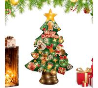 Générique Christmas Trees for - Piccolo albero di Natale decorato | with 3 metro LED String Lights Crafts, Felt Tree for
