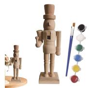 Générique Christmas Unfinished Nutcracker Figures - Christmas Blank Nutcracker | Wood Nutcracker | Paint Your Own Nutcracker Soldiers | Wooden Nutcracker Figures For Kids, Adults & Friends