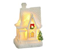 Générique Christmas Village Houses - LED Lighted Tabletop House Figurine,Collectible Building Decoration for Window Storefront Apartment Shelf Winter Holiday Party
