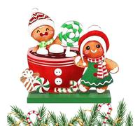 Générique Christmas Wooden Table Decorations - Merry Christmas Table Ornament | Gingerbreadman Art Craft | Decorative Sign for Home, Mantle Shelf, & Home Decoration