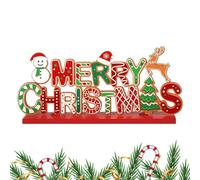 Générique Christmas Wooden Table Decorations - Merry Christmas Table Ornament | Gingerbreadman Art Craft | Decorative Sign for Home, Mantle Shelf, & Home Decoration