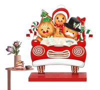 Générique Christmas Wooden Table Decorations - Merry Christmas Table Ornament | Gingerbreadman Art Craft | Decorative Sign for Home, Mantle Shelf, & Home Decoration