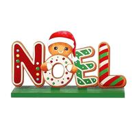 Générique Christmas Wooden Table Decorations - Merry Christmas Table Ornament | Gingerbreadman Art Craft | Decorative Sign for Home, Mantle Shelf, & Home Decoration