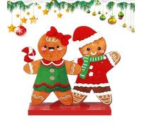 Générique Christmas Wooden Table Decorations - Merry Christmas Table Ornament | Gingerbreadman Art Craft | Decorative Sign for Home, Mantle Shelf, & Home Decoration