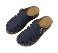 Générique Ciabatte Donna Piscinea Spiaggia - Sandalo Ortopedico Chiuso Ciabatte Piattaforma Romanzo Stile Retrò Sandali Estate Confortevole Leggero Traspirante Scarpe Da Trekking, navy, 37 EU