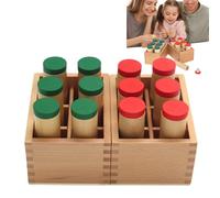 Générique Cilindri sonori,Giochi educativi di apprendimento precoce - Bottiglie sonore per la discriminazione uditiva - per casa interna asilo compleanno Natale intrattenimento