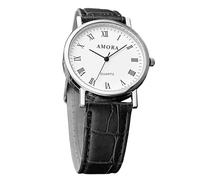 Générique Classic Mens Watch - Orologio da polso in pelle casual Wristwatch | Elegante Analog Business Watch for Men, Daily Wear Accessory, Minimalist Watchs Design for Office, Events, Farina, Se