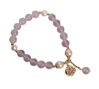 Générique Classico Bracciale Perlato Bracciale Argento Messaggi Gioielli Braccialetti Charms Beads Elastico Bracciale Donna Gioielli 4 Uomo Naturale Anelli, Taglia unica, Cristallo artificiale