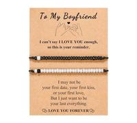 Générique Classico Bracciale Uomo Gioielli Pinky Promise Bracciale abbinato per le coppie Man Distanza Relazione Regali per le donne Uomini regali di coppia carini Bracciali Uomini Anelli, Taglia