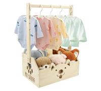 Générique Clatage Box Doccia Del Bambino In Legno - Crotta Di Vestiti Per | Baby Shower Con Supporto Appendiabiti | Installazione Del Bagno Facile Installazione Forniture For Local Home