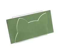 Générique Clear Acrylic Mail Holder, Cat-Shaped Desktop Letter Organizer, Stylish Desk Sorter 5,91 x 2,17 x 3,94 inch for Documents, Notebooks, Workplace and Home Organization