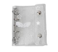 Générique Clear Binder - 6 Hole M5 Cute Trasparente Notebook Binder, School Note Organizer for Journal Planner Inserts | Portable Study and Work Document Storage for Daily Weekly Monthly Planning