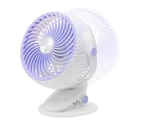 Générique Clip Fan, Clip on Ventilator, 7,68 x 6,69 Inches, Cooling Adjustable Tilt Air Cooler with Quiet Battery, Personal Blower for Bedside, Desk, Stroller, Travel, Relaxation, Outdoor