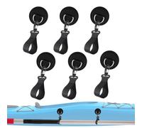 Générique Clip per pallet da kayak, patch e corda, 6 toppe stabili a fissaggio rapido multifunzionali, fibbia fissa marina, fibbia per cordino paddle per kayak, canoa, zattera