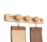 Générique Coat Rack Wall Mount - Wooden Clothes Holders | Hat Rack With 3 Movable Hook For Entryway Kitchen Bedroom Garage Closet Apartment Home Door Basement