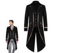 Générique Coda da di Halloween da uomo | Deluxe Tailcoat Gotico Cosplay