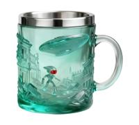 Générique Coffee Cup - Stainless Steel Mug, 200 ml 3d Embossed Beverage Container | Drink Mug With Stainless Steel Rim For Home Kitchen Work Break Morning Evening Party Collection