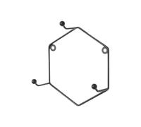 Générique Coffee Mug Wall Rack | Porta tazze da parete esagonale | Organizzatore da parete in metallo per cucina | Espositore per utensili da sala da pranzo per strofinacci e salviettine