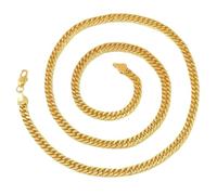 Générique Collana a catena dorata, leggera e alla , resistente al sbiadimento, catena da collo placcata oro, per feste, feste, appuntamenti, matrimoni, abbigliamento streetwear, occasioni speciali