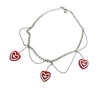 Générique Collana a forma di cuore con nappine, catena della clavicola semplice per donna gioielli alla moda accessorio per la tradizione culturale