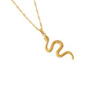 Générique Collana con ciondolo a serpente vintage da donna, gioielli serpente, girocollo, in acciaio inossidabile, dorato, definizioni e specialità