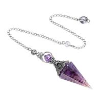 Générique Collana con ciondolo esagonale, collana esagonale con pietre preziose | Cristalli per pendolo - Collana con ciondolo colorato da uomo, collane in cristalli per la creazione di gioielli, Se