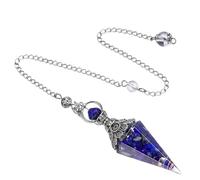 Générique Collana con ciondolo esagonale, collana esagonale con pietre preziose | Cristalli per pendolo - Collana con ciondolo colorato da uomo, collane in cristalli per la creazione di gioielli, Se