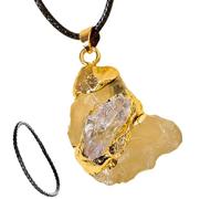 Générique Collana con ciondolo in pietra grezza, collana da donna | ciondoli in pietra grezza collana pendente naturale | collana in ametista irregolare per donne, gioielli da uomo e, Se référer au